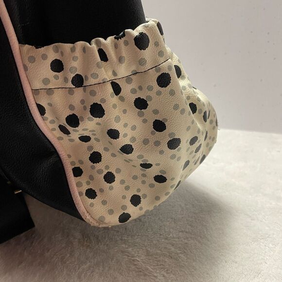 Betsey Johnson Diaper Bag Large Baby Tote Flap Over Polka Dot - Picture 9 of 15